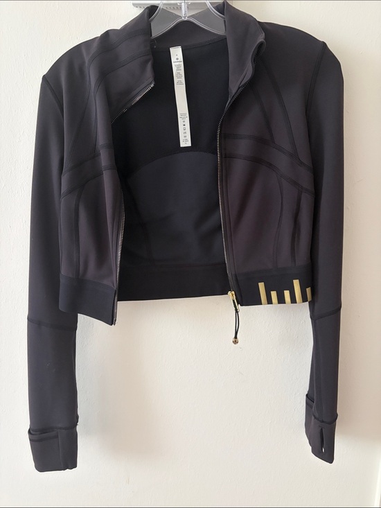 lululemon athletica Jackets & Blazers - lululemon athletica cropped define jacket black with gold new without tags rare